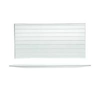 Set H&H New Striped 6 Plates, Glass, 33x16Cm