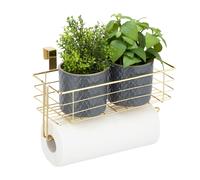 Set Hanging Wire Basket Roll Holder Kitchen Storage Industrial Metal Versatile
