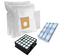 Set - HEPA Filter + Motor Protection Filter + 10 Vacuum Cleaner Dust Bags for Bosch BSG6 / Siemens VS06G Serie