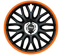 Set J-Tec wheel covers Orden R 15-inch black/orange + chrome ring