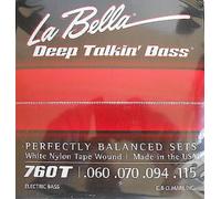 Set La Bella 760T White Nylon Tape Wound Bass Guitar Strings - Long Scale 60-115
