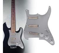 Set Loaded Prewired SSS Pickups Pickguard ALNICO V Magnet for Electric Guitar Silver Grey Prewired Pickguard Loaded Pickguard SSS Loaded Pickguard SSS Pickup Pickguard Guitar