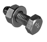 Set - M6 x 20mm Hex Bolt, Nut & Washer (Galvanised) x 100 Quantity