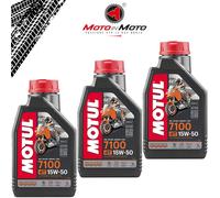 Set Maintenance By 3 L Oil MOTUL 7100 15W50 100% Synthetic Motorcycle 4TEMPI