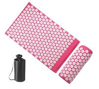 Set, Mat and Pillow Set with Carry Bag, Cushioned Spike Massage Mat, Mediation Accessories for Home, Office Or Travel, Neck & Back Discomfort