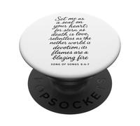 Set Me As A Seal On Your Heart Song Of Songs 8 6 7 Bible God PopSockets Adhesive PopGrip