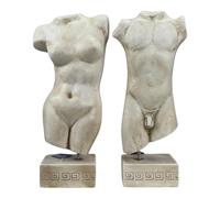 Set Men's & Women's Body Size Greek Statue Sculpture Artificial Cast Stone