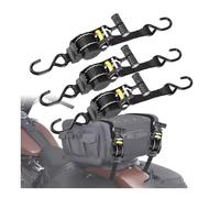 Set of 1 2 3 4 Auto Retractable Ratchet Straps, 1" x 10.8' Heavy Duty 1499 lbs Break Strength Tie Down Straps for Cargo Truck Trailer Boats Motorcycle Moving(3PCS)