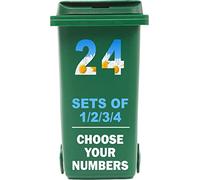 Set of 1/2/3/4 Bin Numbers for Wheelie Bins - 17.5cm Daisy Dustbin Stickers - Easy Application Stick On Number Stickers - Weatherproof Self Adhesive Vinyl