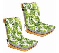 Set of 1/2/4/6 High Back Chair Cushions, Office Chair One-Piece Chair Pads with Ties Dining Room-Kitchen Thickened Chair Seat Cushion Outdoor/Indoor(Color:Color1,Size:L:42x33x45cm2pcs)