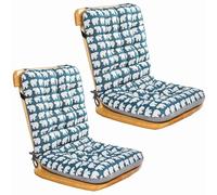 Set of 1/2/4/6 High Back Chair Cushions, Office Chair One-Piece Chair Pads with Ties Dining Room-Kitchen Thickened Chair Seat Cushion Outdoor/Indoor(Color:Color9,Size:L:42x33x45cm2pcs)