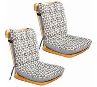 Set of 1/2/4/6 High Back Chair Cushions, Office Chair One-Piece Chair Pads with Ties Dining Room-Kitchen Thickened Chair Seat Cushion Outdoor/Indoor(Color:Color7,Size:L:42x33x45cm2pcs)