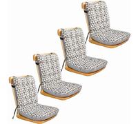 Set of 1/2/4/6 High Back Chair Cushions, Office Chair One-Piece Chair Pads with Ties Dining Room-Kitchen Thickened Chair Seat Cushion Outdoor/Indoor(Color:Color7,Size:L: 42x33x45cm4pcs)