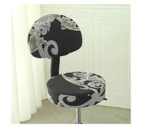 Set Of 1/2/4 Round Bar Stool Covers, Drafting Chair Cover with Back,Rolling Swivel Salon Stool Cover& Backrest Cover 2 Pieces Per Set Shop Stool Cover With Backrest for Massage Salon(18 @,2pcs)