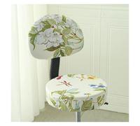 Set Of 1/2/4 Round Bar Stool Covers, Drafting Chair Cover with Back,Rolling Swivel Salon Stool Cover& Backrest Cover 2 Pieces Per Set Shop Stool Cover With Backrest for Massage Salon(20 @,2pcs)