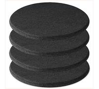 [Set of 1/2/4] Round Chair Pads, Memory Foam Seat Pad, Non-Slip Round Dining Chair Cushion, High Stool Seat Cushion, Suitable for Restaurants, Offices (Color : Black, Size : 30 * 30CM(Set of 4))