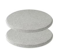 [Set of 1/2/4] Round Chair Pads, Memory Foam Seat Pad, Non-Slip Round Dining Chair Cushion, High Stool Seat Cushion, Suitable for Restaurants, Offices (Color : Light Grey, Size : 35 * 35CM(Set of 2))