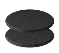 [Set of 1/2/4] Round Chair Pads, Memory Foam Seat Pad, Non-Slip Round Dining Chair Cushion, High Stool Seat Cushion, Suitable for Restaurants, Offices (Color : Black, Size : 35 * 35CM(Set of 2))