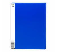 【 Set of 1】- A4 Display File, Display Folder with 20 Pockets Display Book Presentation Folder with Plastic Pockets Certificate Folder - 40 View Pages (Blue)