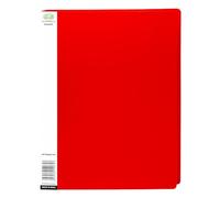 【 Set of 1】- A4 Display File, Display Folder with 20 Pockets Display Book Presentation Folder with Plastic Pockets Certificate Folder - 40 View Pages (Red)