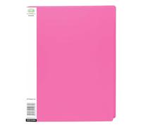 【 Set of 1】- A4 Display File, Display Folder with 20 Pockets Display Book Presentation Folder with Plastic Pockets Certificate Folder - 40 View Pages (Pink)