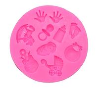 Set of 1 Baby Silicone Cake Mold Baking Silicone Fondant Candy Mold Baby Feet Candy Cupcake Shower Decoration Chocolate Molds Large Beach Sandals Small for Graduation Shapes Chocolate Set