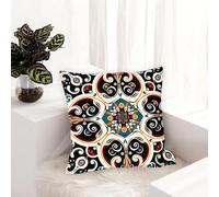 Set of 1 Decorative Flower Pillow Covers, Square Pillowcase for Sofa, Living Room, Bedroom, Home Decor, 18 x 18 inches, A43