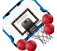 Set of 1 Fun Basketball Game Set with LED Lights and Scoreboard Includes 4 Basketballs Perfect for Family Backyard Play Easy Assembly Safe for Kids Ages 3 to 12 Outdoor Basketball