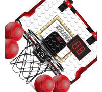 Set of 1 Fun Basketball Game Set with LED Lights and Scoreboard Includes 4 Basketballs Perfect for Family Backyard Play Easy Assembly Safe for Kids Ages 3 to 12 Outdoor Basketball