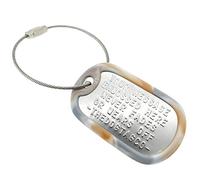 Set of 1 Personalised Luggage Stainless Steel Dog ID tag with Cable & Silencer Read Description to See How to ADD Personalisation (Camo Pink)