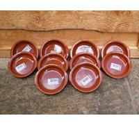 Set of 10 10cm Terracotta Tapas Dishes