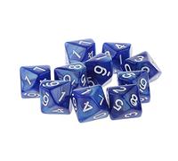 Set of 10 Blue 0-9 Multi-sided Dice, 16mm Acrylic Dice for TRPG Games, Tabletop RPG, D&D, Board Games