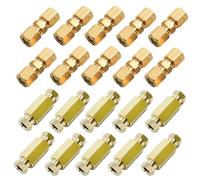 Set of 10 Brass Brake Pipe Fittings for 4 75mm Brake Lines, 3/16 Inch Connector Compatibility
