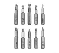 Set of 10 Broken Screw Extractors for Efficient Removal of Stripped Rusty Fasteners from Wood Metal and Plastic Surfaces (4mm)