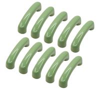 Set of 10, Ceramic Drawer Pulls Smooth Finish Dresser Handle, Modern Kitchen Bathroom Cupboard Wardrobe Cabinet Handles for Home Renovation Furniture Decor