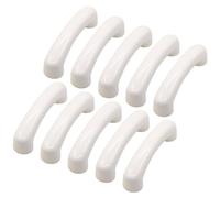 Set of 10, Ceramic Drawer Pulls Smooth Finish Dresser Handle, Modern Kitchen Bathroom Cupboard Wardrobe Cabinet Handles for Home Renovation Furniture Decor
