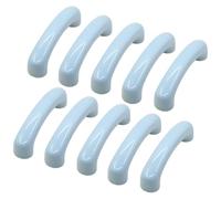 Set of 10, Ceramic Drawer Pulls Smooth Finish Dresser Handle, Modern Kitchen Bathroom Cupboard Wardrobe Cabinet Handles for Home Renovation Furniture Decor