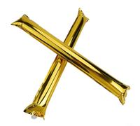 Set of 10 Cheering Thunder Props for Celebrating Sports Events, Concerts, and Festivals Aluminum Film Material (Gold)
