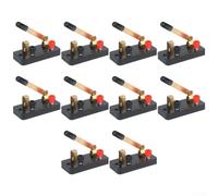Set of 10 Closed Switches SPST SPDT for Electrical Experiments Physics Laboratory School Copper Iron (Iron)