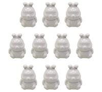 Set of 10, Cute Bunny Glazed Ceramic Drawer Knobs, Colorful Animal Cabinet Pulls Handles for Kids Room, Nursery, Wardrobe, Cupboard, Dresser, Home Furniture Decoration