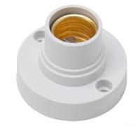 Set of 10 E14 Bulb Holders for Edison Screw Sockets, PBT Flame Resistant Material, Suitable for Low Power Light Sources (white)
