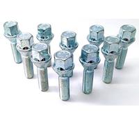 Set of 10 Extended Alloy Wheel Bolts M12 x 1.5 Thread 35mm Long, Taper Seat, 17mm Hex Suitable For 3 Series