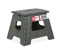 Set of 10 Folding Stools Children Step Stool Camping Footstool 120 kg Light Grey
