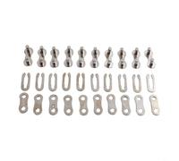 Set Of 10 Heavy Duty Steel Chain Master Links Compatible With Single Speed Bicycle For Low Rider For Cruiser Fixie 1/2 By 1/8 Inch Silver Connectors