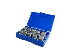 Set of 10 Hooked Weights (50g each) with Storage Case - Metal Slotted/Hooked Weights for School Physics Mechanics Labs