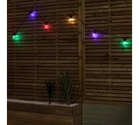 Samuel Alexander Set of 10 Indoor Outdoor Connectable Vintage Festoon Lights with Multi-Coloured LEDs
