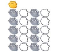 Set of 10 Japanese Cats Shaped Cookie Halloween Biscuits Baking Molds High Temperatures Resistant Cake Molds Cute Animal Dessert