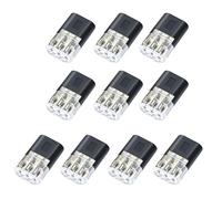 Set of 10 Locking 3 Pin Connectors Accessory for Enhances in Household Wiring and Industrial Applications Terminals Block with