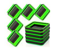 Set of 10 Magnetic Tool Trays Collapsible Magnetic Tray Set Portable Parts Organizer for Tools (Green, 11.5 * 11.5 * 5cm)