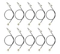 Set of 10 Metal Clip Leads Wires Testing Current Test Leads Wires for Physics Teaching and School Labs Project Single Head Clip